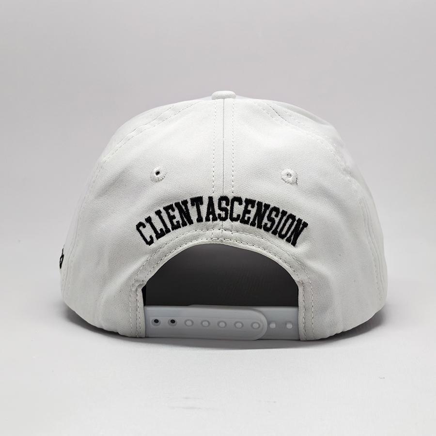 White Baseball Cap with Rubber Patch