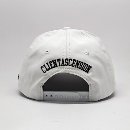 White Baseball Cap with Rubber Patch