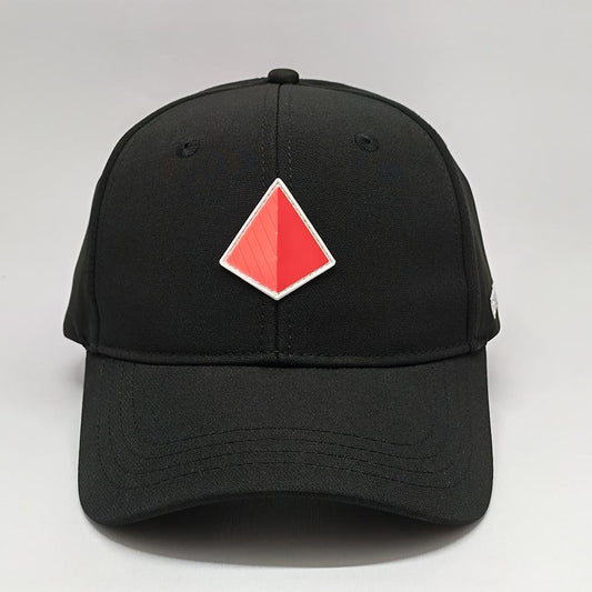 Black Baseball Cap with Rubber Patch